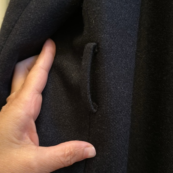 Canali Navy Blue Full Length Cashmere Wool Blend Overcoat Coat Sz50 US40R - Picture 12 of 16